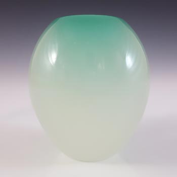 (image for) Archimede Seguso Alabastro Green Glass Ovoid Vase - Labelled