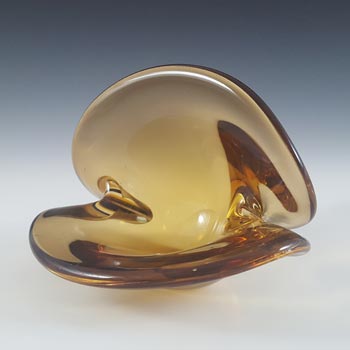 (image for) Vetro Artistico Veneziano Murano Amber Glass Bowl / Vase
