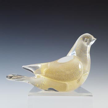 (image for) Murano Italian Vintage Gold Leaf Glass Bird Sculpture