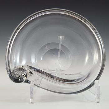 (image for) Gullaskruf Swedish Smoky Glass Bowl by Hugo Gehlin - Signed