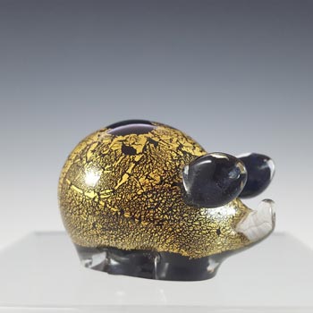 (image for) Isle of Wight Studio 'Azurene Gold' Glass 'Minimals' Pig
