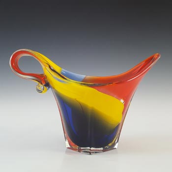 (image for) Iwatsu Japanese Multicoloured Cased Glass Retro Jug / Vase