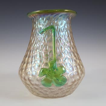 (image for) Kralik Art Nouveau 1900's Iridescent Glass 'Martelé' Vase