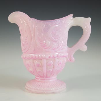 Portieux #3891 French Victorian Pink Milk Glass 'Louis XV' Creamer / Jug
