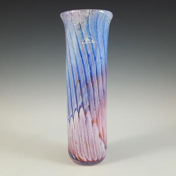 (image for) SIGNED & LABELLED Phoenician Vintage Pink & Blue Glass Vase