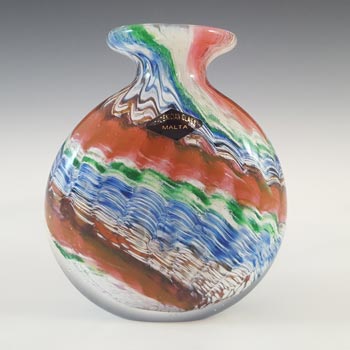 (image for) SIGNED & LABELLED Phoenician Vintage Multicoloured Glass Vase