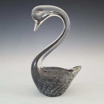 (image for) Cello Chinese Fumato Smoky Glass Swan Sculpture