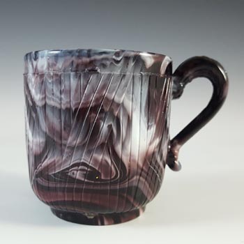 Sowerby #1400 Victorian Purple Malachite / Slag Glass Cup