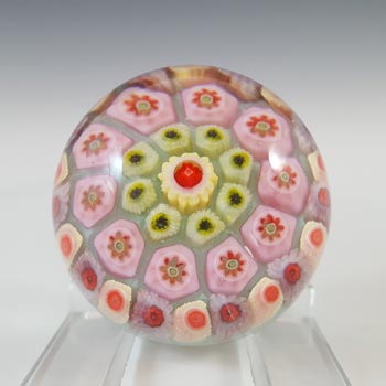 (image for) LABELLED Strathearn Scottish Glass Millefiori Canes Paperweight