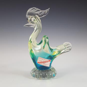 (image for) Vetro Artistico Veneziano Murano Uranium Sommerso Glass Swan