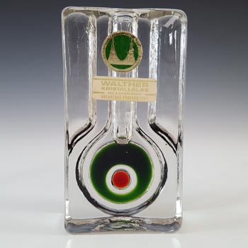 (image for) LABELLED Walther Kristallglas German Solifleur Glass Stem Vase