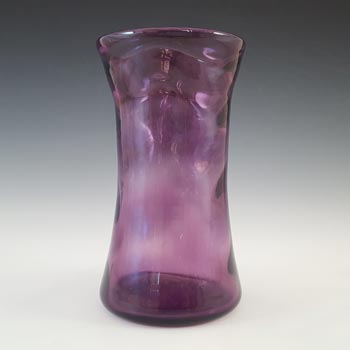 (image for) Thomas Webb Amethyst / Purple Glass 'Venetian Ripple' Vase