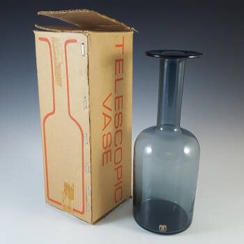 (image for) BOXED Cascade / Wood Bros Holmegaard Style Glass Gulvvase Vase