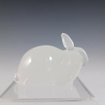 (image for) MARKED Hadeland Scandinavian Opaline Glass Rabbit Sculpture