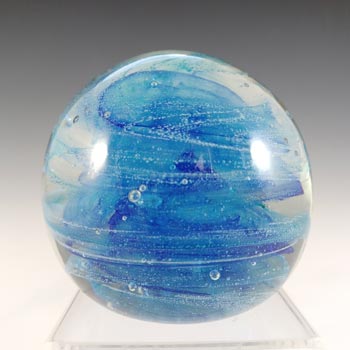 (image for) Isle of Wight Studio Vintage Blue Glass Paperweight - Marked