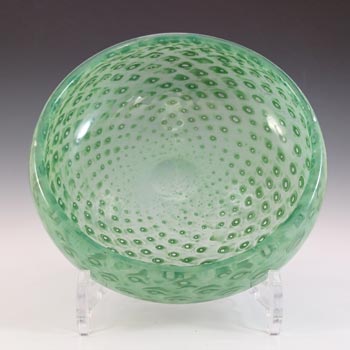 (image for) Stevens & Williams / Royal Brierley Clouded Green Glass Bubble Bowl