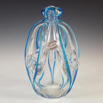 (image for) Crystal Brand Retro Chinese Blue & Clear Glass Basket