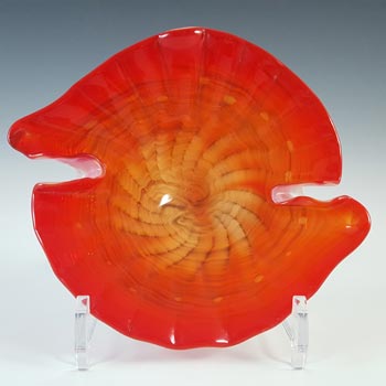 (image for) Vetro Artistico Veneziano Murano Red Glass Aventurine Bowl