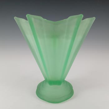(image for) Bagley #8833 Art Deco 1930's Uranium Green Glass Vase