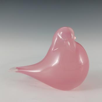 (image for) Murano Vintage Pink Alabastro Glass Bird Sculpture