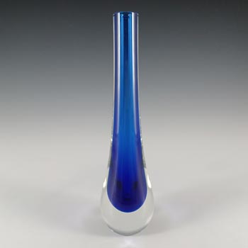 (image for) Caithness Blue Cased Glass 'Stroma' Vase by Domhnall Ó Broin