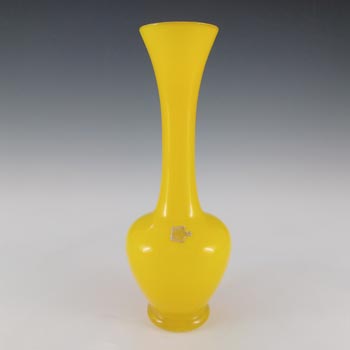 (image for) Japanese "Best Art Glass" Yellow Opal Cased Glass Vase
