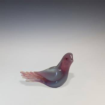 (image for) Ferro Italarts Murano Opalescent Glass Dove Sculpture - Labelled