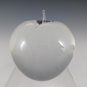 (image for) Isle of Wight Studio Vintage Clear Glass Apple Paperweight - Labelled