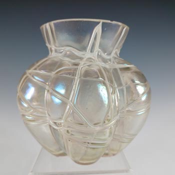 (image for) Kralik Art Nouveau 1900's Iridescent Veined Glass Vase