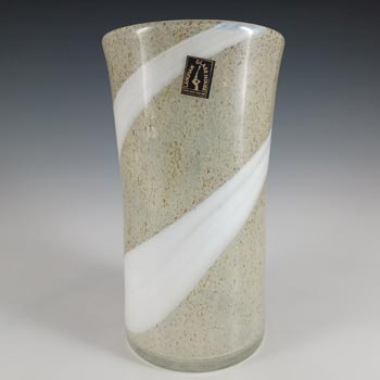 (image for) LABELLED Langham Speckled Brown, White Striped Glass Vase