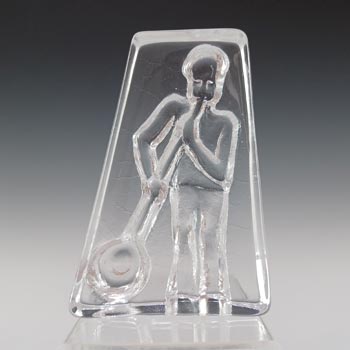 Lindshammar Swedish Glass Glassblower Sculpture / Figurine