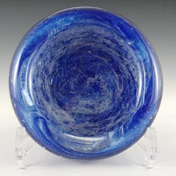 (image for) Nazeing British Clouded Mottled Blue Bubbly Glass Bowl