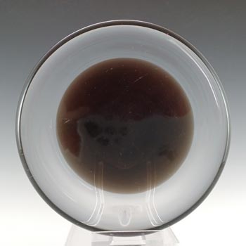 (image for) Swedish / Scandinavian Black & Clear Glass Vintage Bowl