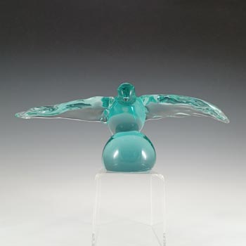 (image for) Czech or Murano? Vintage Turquoise Blue Glass Bird / Dove