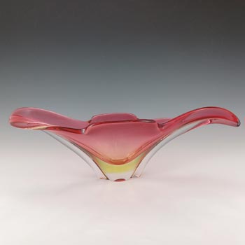 (image for) Arte Nuova Murano Pink & Uranium Sommerso Glass Bowl