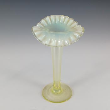 (image for) Burtles, Tate & Co Victorian 1890's Vaseline/Uranium Glass Pulpit Vase