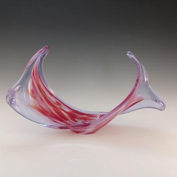 (image for) Viartec Murano Style Neodymium Lilac / Blue Spanish Glass Horn Sculpture