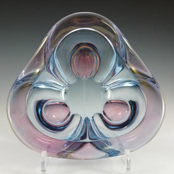 (image for) Waltherglas / Walther-Glas Vintage Blue & Purple Glass Bowl