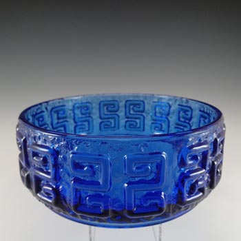 (image for) Riihimaki #5330 Riihimaen Blue Glass 'Taalari' Bowl