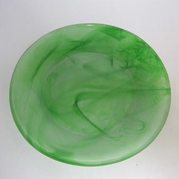 Davidson #282 Art Deco 1930's Green Cloud Glass Plate