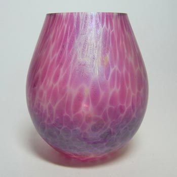 (image for) Beautiful Heron Glass Pink Iridescent Vase