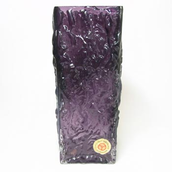 (image for) Ingrid/Ingridglas 1970s Purple Glass Bark Textured Vase