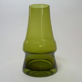 Riihimaki 'Piippu' Riihimaen Aimo Okkolin Green Glass Vase