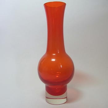 (image for) Riihimaki #1371 Riihimaen Lasi Oy Red Glass Vase