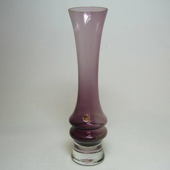 (image for) Sea Glasbruk 1960s Swedish Purple Glass Vase - Labelled