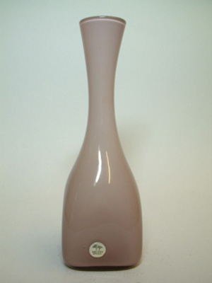 (image for) Ekenas 1960's Swedish Retro Cased Glass Vase - Labelled