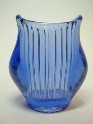 Zabkowice Polish Blue Glass 'Harfa' Vase by Eryka Trzewik Drost