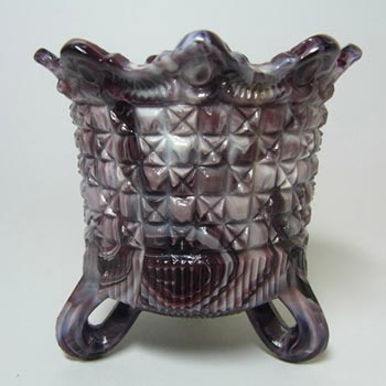 (image for) Sowerby #1154½ Victorian Purple Malachite/Slag Glass Spill Vase