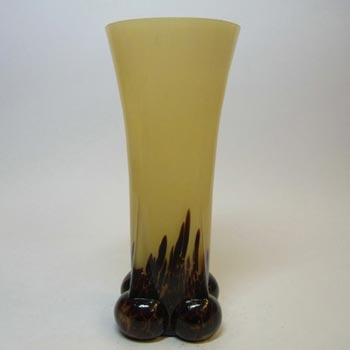 (image for) 1930's Bohemian Brown/Beige Spatter Glass Vase