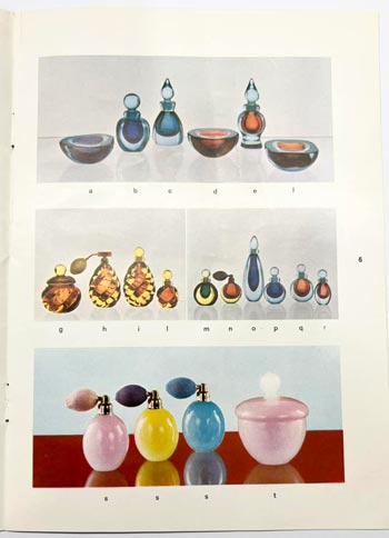 Archimede Seguso Murano Glass 1965 Catalogue, Page 6